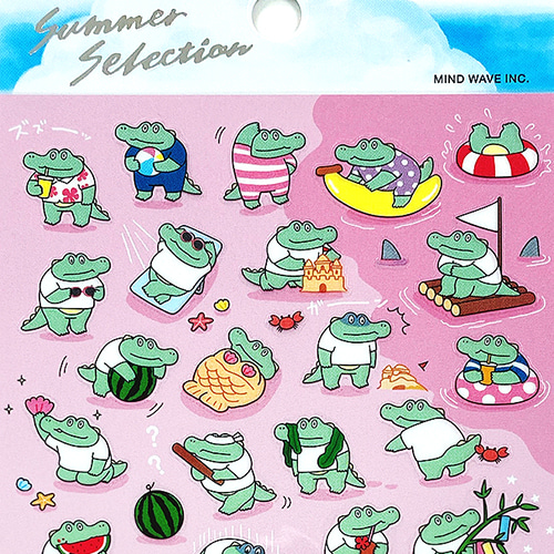 [씰] 마인드웨이브 Summer selection 여름 한정 스티커 : 악어 츤다짱