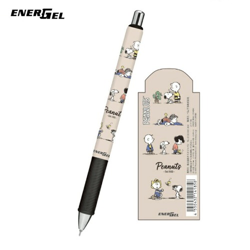 [펜] 펜텔 에너겔 캐릭터 볼펜 0.5mm / 스누피 프렌즈 베이지