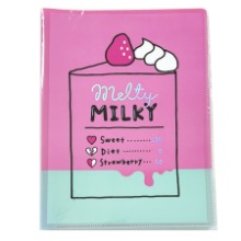 [화일홀더] A4클리어파일 (10포켓) : 마인드웨이브 Melty milky 딸기케이크